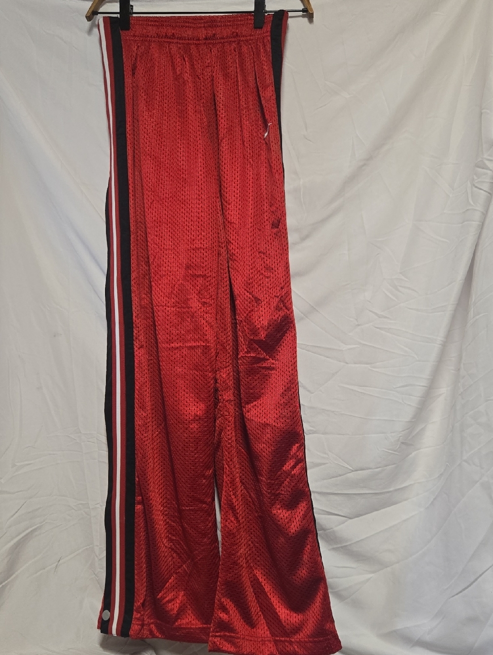 NIKE Tear Away Basketball Pants Youth XL 18-20 Red Black Snap Closure